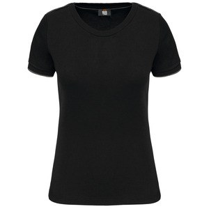 WK. Designed To Work WK3021 - T-shirt donna DayToDay maniche corte Black / Silver