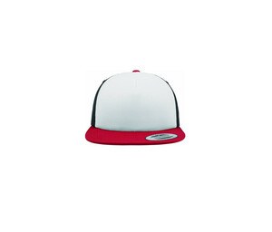 Flexfit 6005FW - Visiera piatta da berretto americano Red / White / Black