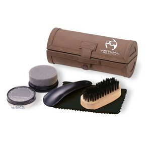 GiftRetail KC2231 - Kit lustrascarpe GENTLEMAN Marrone scuro