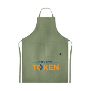 GiftRetail MO6164 - Grembiule da cucina in canapa di NAIMA APRON Green