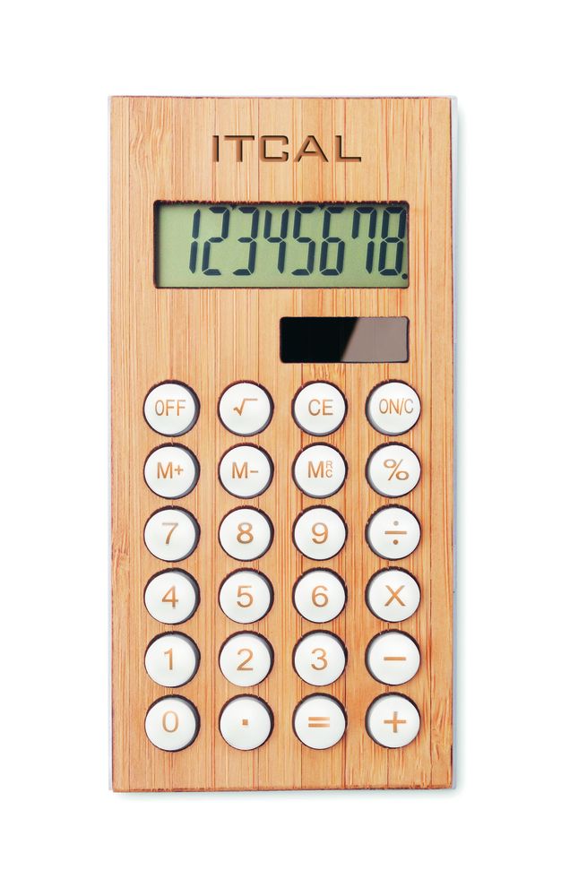 GiftRetail MO6215 - CALCUBAM Calcolatrice in bamboo