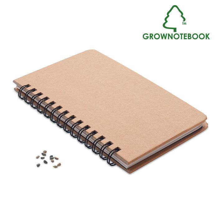 GiftRetail MO6225 - GROWNOTEBOOK™ Notebook in legno di pino
