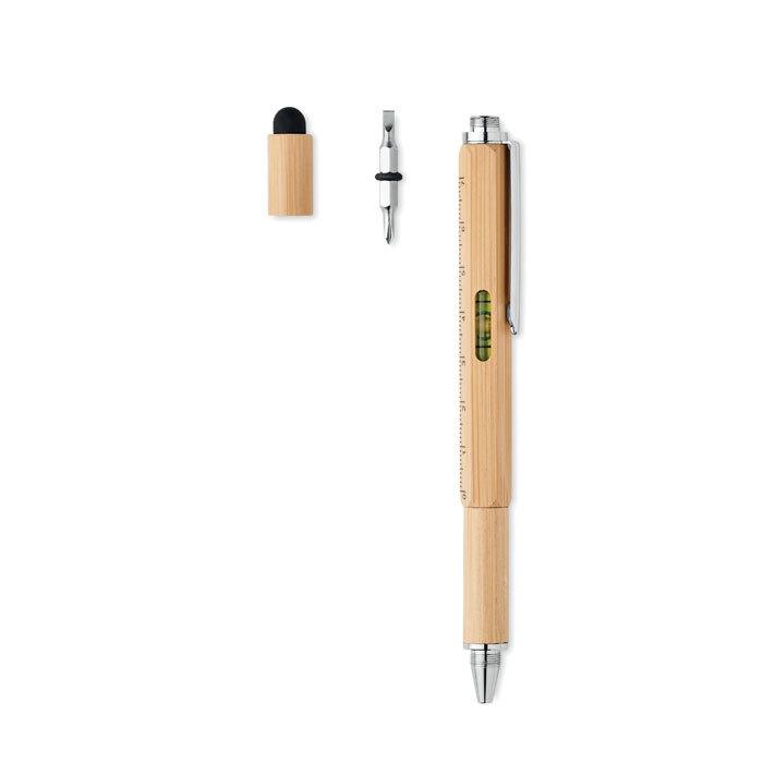 GiftRetail MO6559 - TOOLBAM Penna livella in bamboo