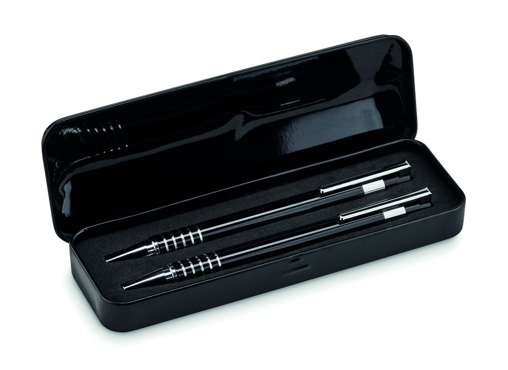 GiftRetail MO7323 - Set di biro ALUCOLOR con custodia in metallo - Convenienti