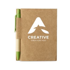 GiftRetail MO7626 - CARTOPAD Quaderno in cartone riciclato Verde lime