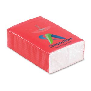 GiftRetail MO8649 - Mini confezione di fazzoletti di SNEEZIE - prezzo conveniente Rosso