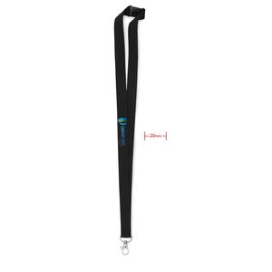 GiftRetail MO9354 - PANY Lanyard con gancio in metallo Nero