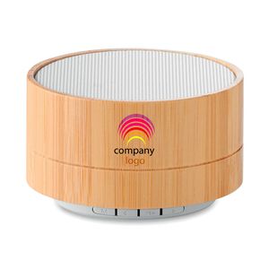 GiftRetail MO9609 - SOUND BAMBOO Speaker wireless in bamboo Bianco