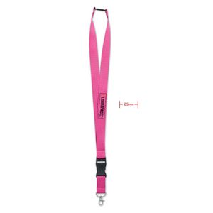 GiftRetail MO9661 - WIDE LANY Lanyard con gancio in metallo Fucsia