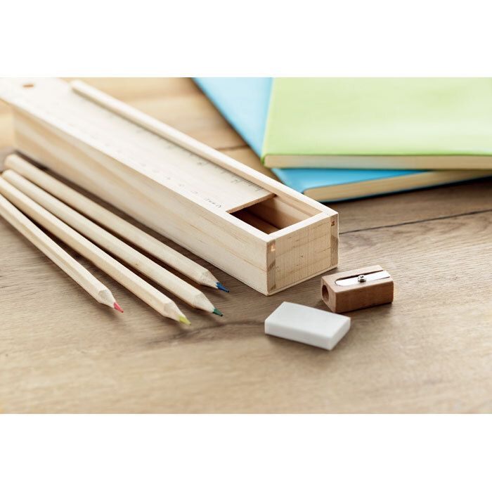 GiftRetail MO9836 - TODO SET Set 12 penne in box di legno