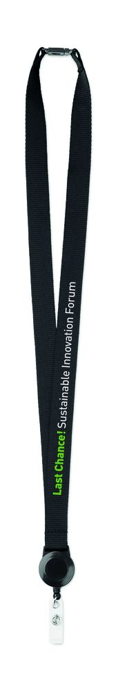 GiftRetail MO9852 - ZIP LANYARD Lanyard con badge estraibile