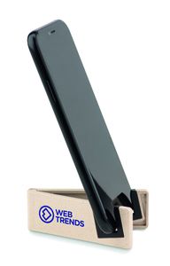 GiftRetail MO9994 - Supporto per telefono STANDOL in bambù e plastica ABS Bianco