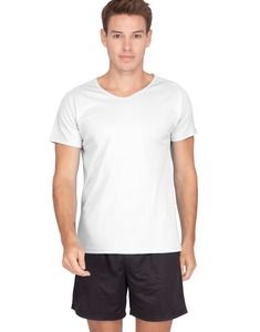 Mustaghata WINNER - ACTIVE T-SHIRT FOR MEN SHORT SLEEVES & RAGLANTES 125G Bianco