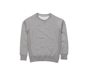 Mantis MT076 - Felpa girocollo da uomo premium Heather Grey Melange