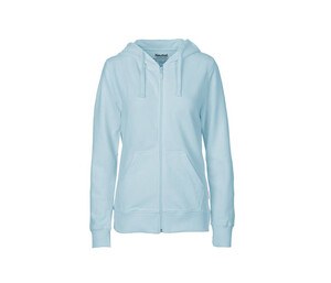 Neutral O83301 - Felpa con cappuccio da donna con zip Blu chiaro