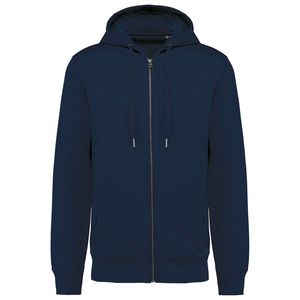 Kariban K4008 - Felpa unisex ecosostenibile con zip e cappuccio NON GARZATA Blu navy