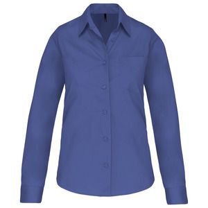 Kariban K542 - CAMICIA DONNA MANICHE LUNGHE POPELINE Cobalt Blue