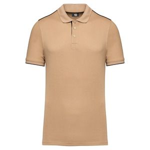 WK. Designed To Work WK270 - Polo DayToDay a contrasto maniche corte Camel/Black