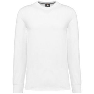 WK. Designed To Work WK303 - T-shirt unisex ecosostenibile maniche lunghe White
