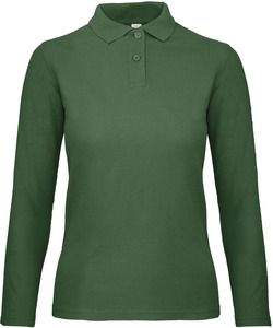 B&C CGPWI13 - Polo donna manica lunga Verde bottiglia