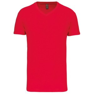 Kariban K3028IC - T-shirt uomo BIO150IC scollo a V Red