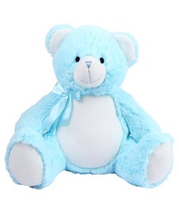 Mumbles MM556 - Peluche orso New Baby con zip Baby Blue