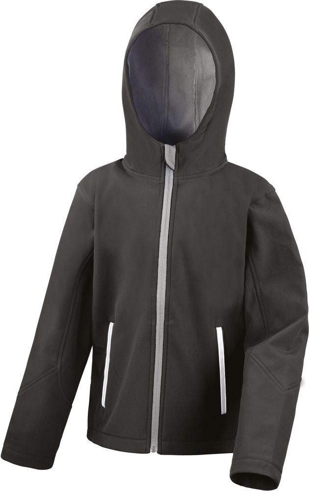 Result R224JY - Softshell bambino con cappuccio