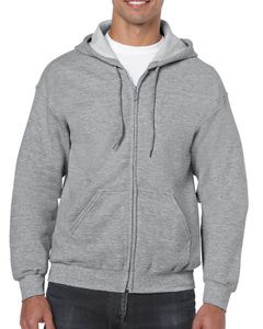 Gildan GIL18600 - Maglione con cappuccio zip pieno zip uomo Sports Grey