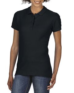 GILDAN GIL64800L - Polo Softstyle Double Pique SS for her Nero