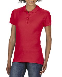 GILDAN GIL64800L - Polo Softstyle Double Pique SS for her Rosso