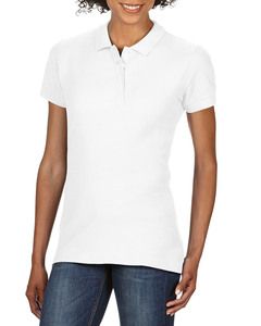 GILDAN GIL64800L - Polo Softstyle Double Pique SS for her Bianco