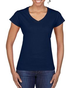 GILDAN GIL64V00L - T-shirt V-Neck SoftStyle SS for her Blu navy