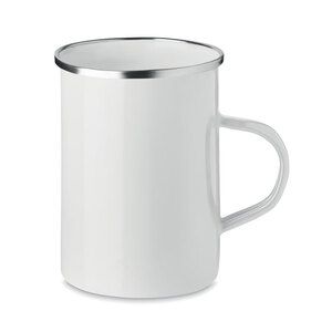 GiftRetail MO6775 - SILVER Tazza in metallo smaltato