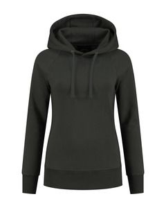 Lemon & Soda LEM3232 - Heavy Sweater Hooded Raglan for her Dark Grey