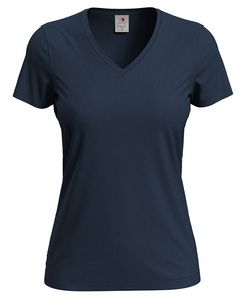 Stedman STE2700 - T-shirt classica da donna con scollo a V Blue Midnight