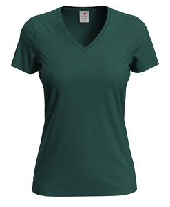 Stedman STE2700 - T-shirt classica da donna con scollo a V Verde bottiglia