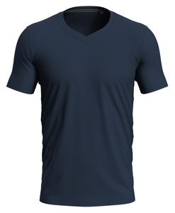 Stedman STE9610 - T-shirt con collo a V da uomo CLIVE Blue Midnight