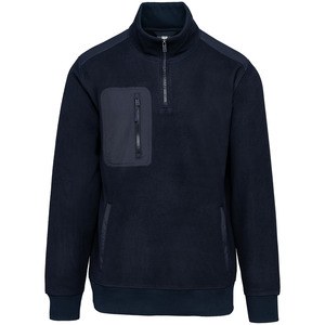 WK. Designed To Work WK905 - Pile unisex ecosostenibile con collo con zip Blu navy