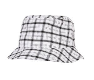 FLEXFIT F5003C - CHECK BUCKET HAT White / Grey