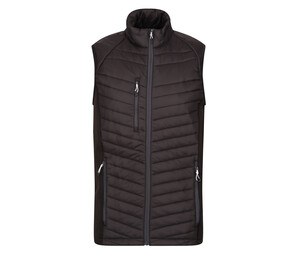 REGATTA RGA894 - MEN'S NAVIGATE HYBRID BODYWARMER Black / Seal Grey