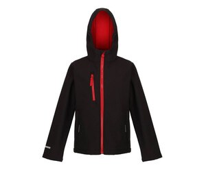 REGATTA RGA735 - Kids' Softshell jacket Black / Classic Red