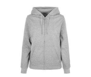 BUILD YOUR BRAND BYB009 - LADIES BASIC ZIP HOODY Grigio medio melange