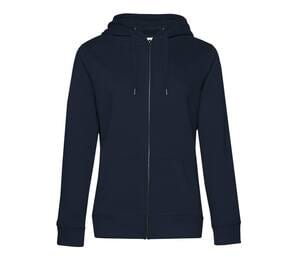 B&C BCW03Q - QUEEN Felpa con cappuccio con zip Blu navy