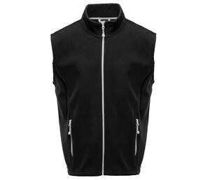 BLACK&MATCH BM500 - Contrasted polar fleece bodywarmer Black / Silver