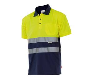 Velilla 173 - POLO BICOLORE MC AV GRASS GREEN/HI-VIS YELLOW