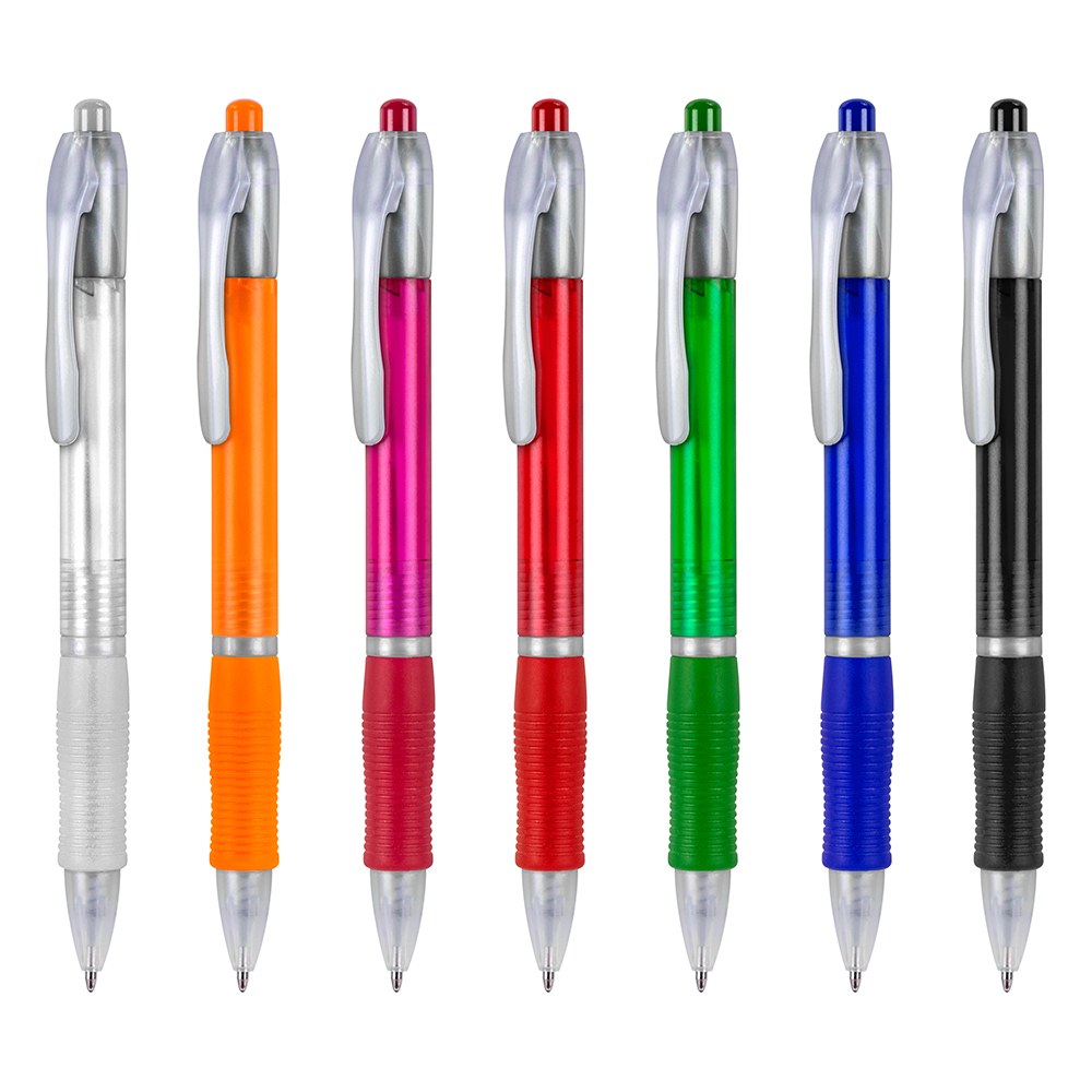 EgotierPro 23140 - Penna in plastica traslucida colori assortiti TRANSLUCENT