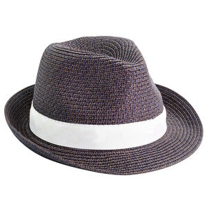 EgotierPro 29533 - Cappello di Paglia Flessibile Unica Taglia Colori Vari PANAMA Blue