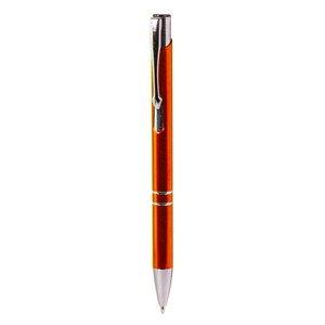 EgotierPro 29077RE - Penna in Alluminio Riciclato Colorata con Anelli STRIPE NARANJA METALIZADO