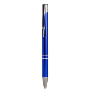EgotierPro 29077RE - Penna in Alluminio Riciclato Colorata con Anelli STRIPE ROJO METALIZADO