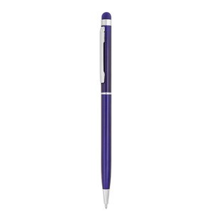 EgotierPro 32547 - Penna in Alluminio Multicolore con Puntatore MANCHESTER Blue